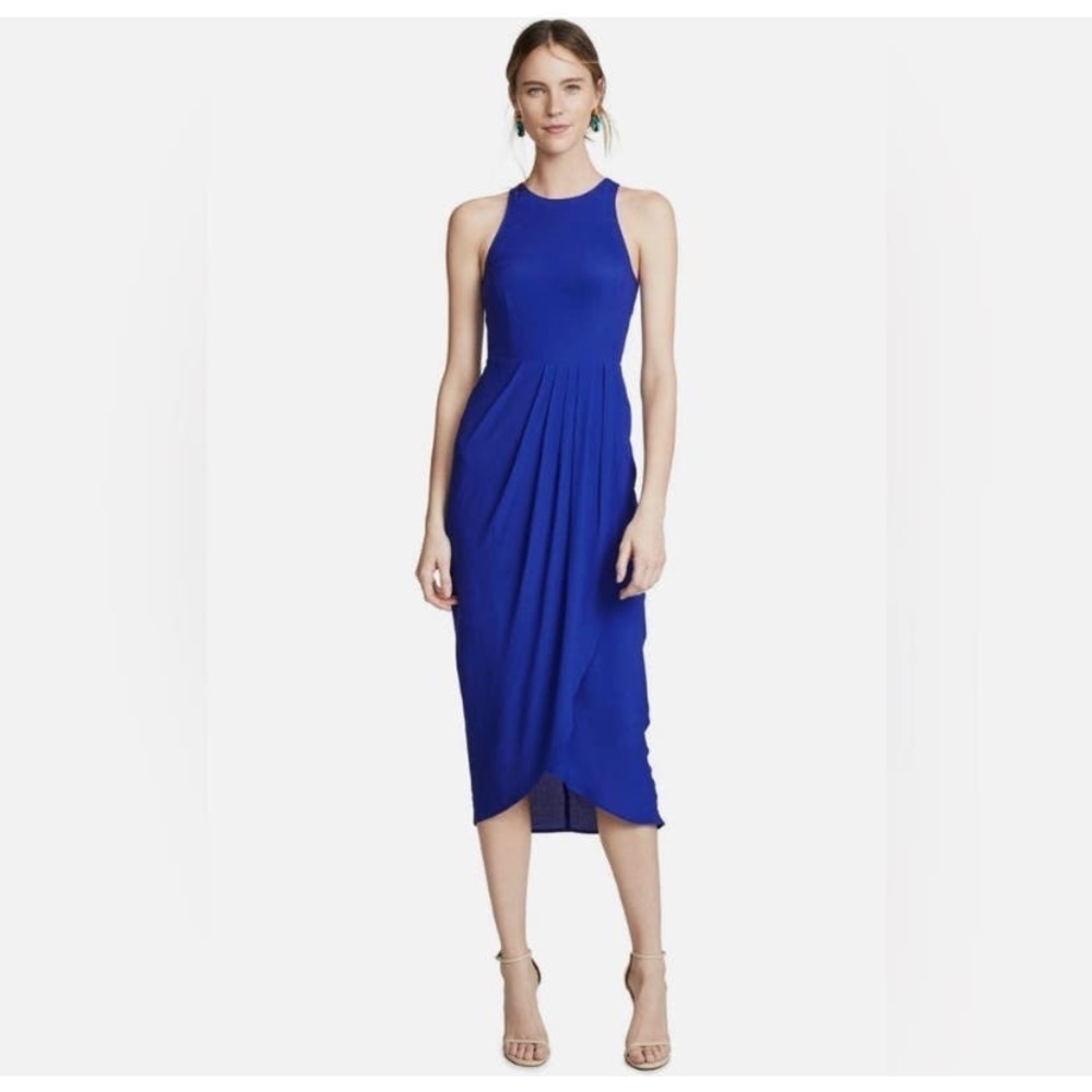 Yumi Kim SO SOCIAL Navy Blue Sleeveless Midi Dress Medium NWT